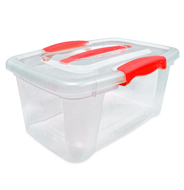 Caja Organizadora Transparente 6,5 lt. con tapa y manilla