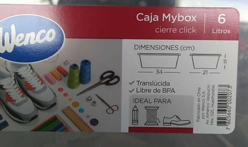 Caja Organizadora Transparente 6 lt.