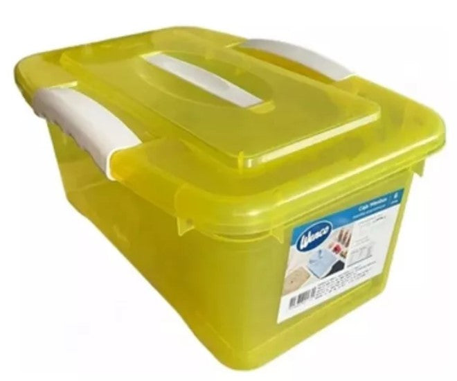 Caja Organizadora Wenco Con Tapa Y Manilla 6 Lts.