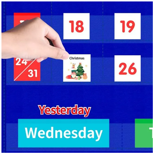 Calendario Mural En Ingles 76x110 Cms.