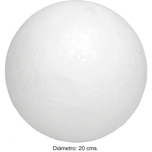Esfera De Plumavit Alta Densidad 20 Cm.