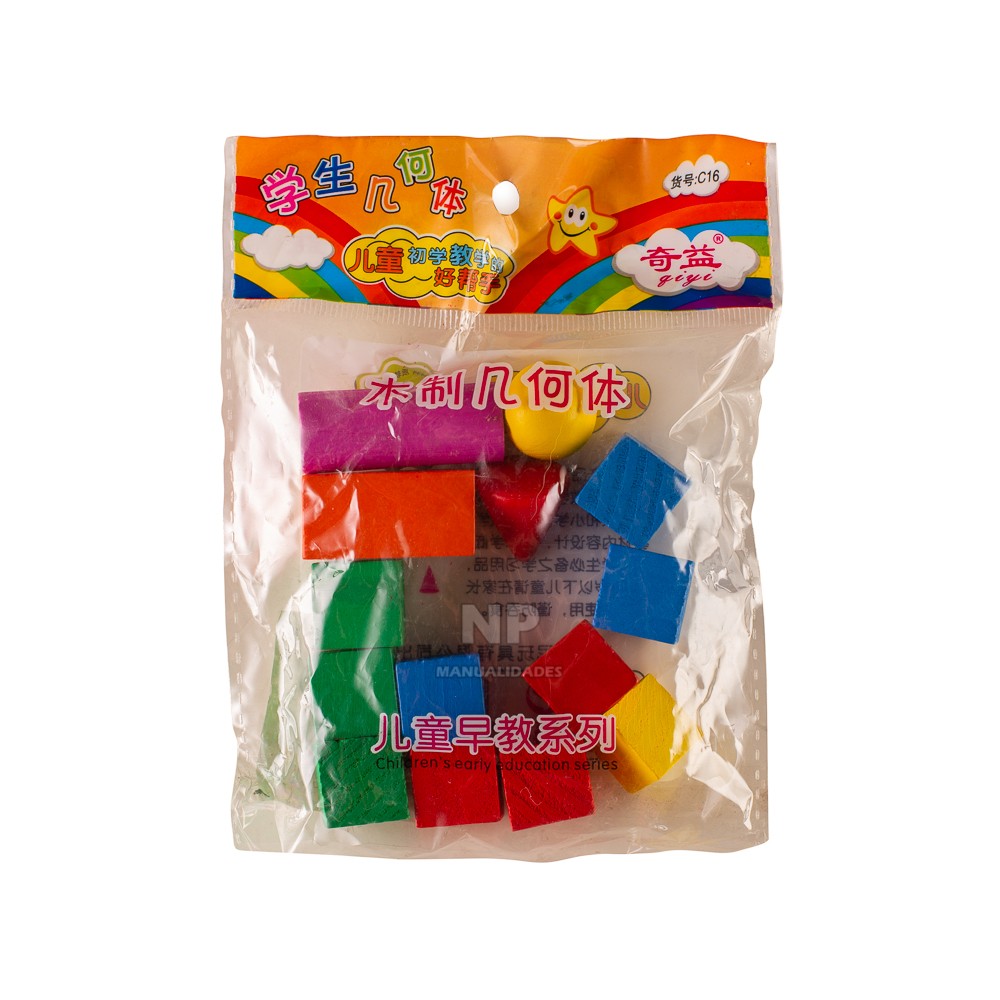 Figuras Mini Cuerpos Geométricos De Colores Set 14 Piezas