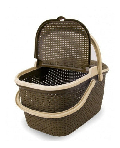 Canasta de ratan para alimentos Picnic