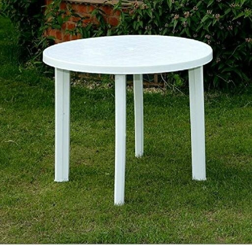 Mesa Plástica Redonda De Terraza