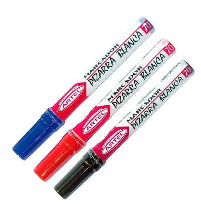 copy of Plumones De Pizarra Artel Colores Negro Azul Y Rojo