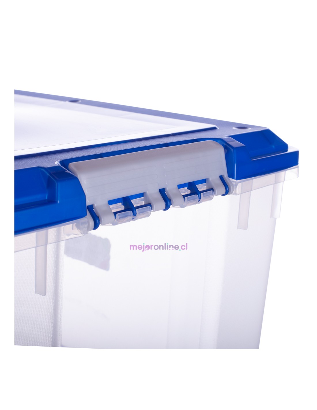 Caja Organizadora Plástica 20 Lts Transparente Con Tapa