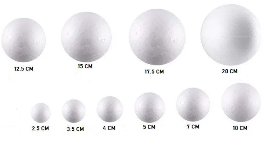 Esfera De Plumavit 7 Cm. / Pack 10 Un.