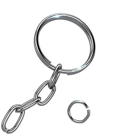 Argolla para llavero con cadena 100 un.
