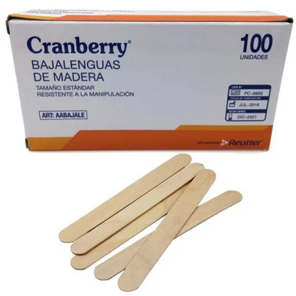 Baja Lenguas De Madera Pack 100 Un.