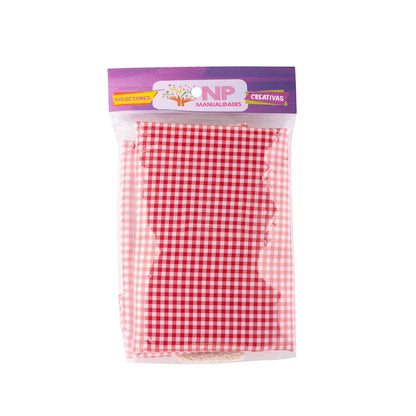 Bolsa De Género Cuadrillé 20x20 Cm. Pack 3 Un.