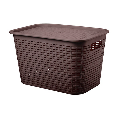 Caja Organizadora Canasta Ratán 22 Lt. / Pack 6 Un.