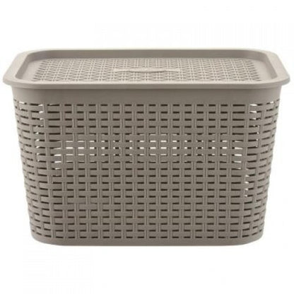 Caja Organizadora Canasta Ratán 22 Lt. / Pack 6 Un.