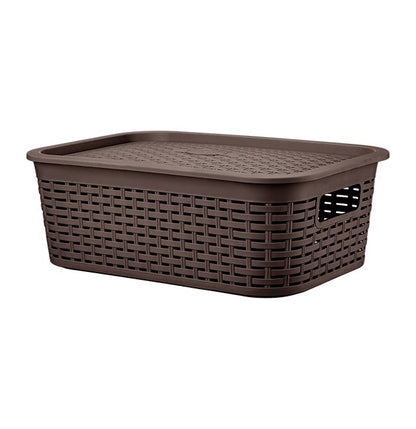 Caja Organizadora Canastilla Ratán 13 Lt. / Pack 6 Un.
