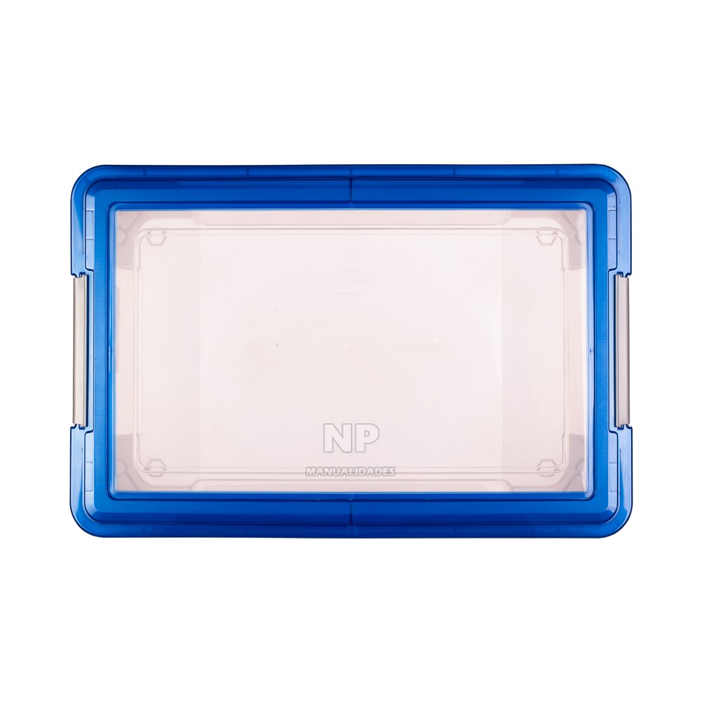 Caja Organizadora Transparente 65 Lts Con Broches