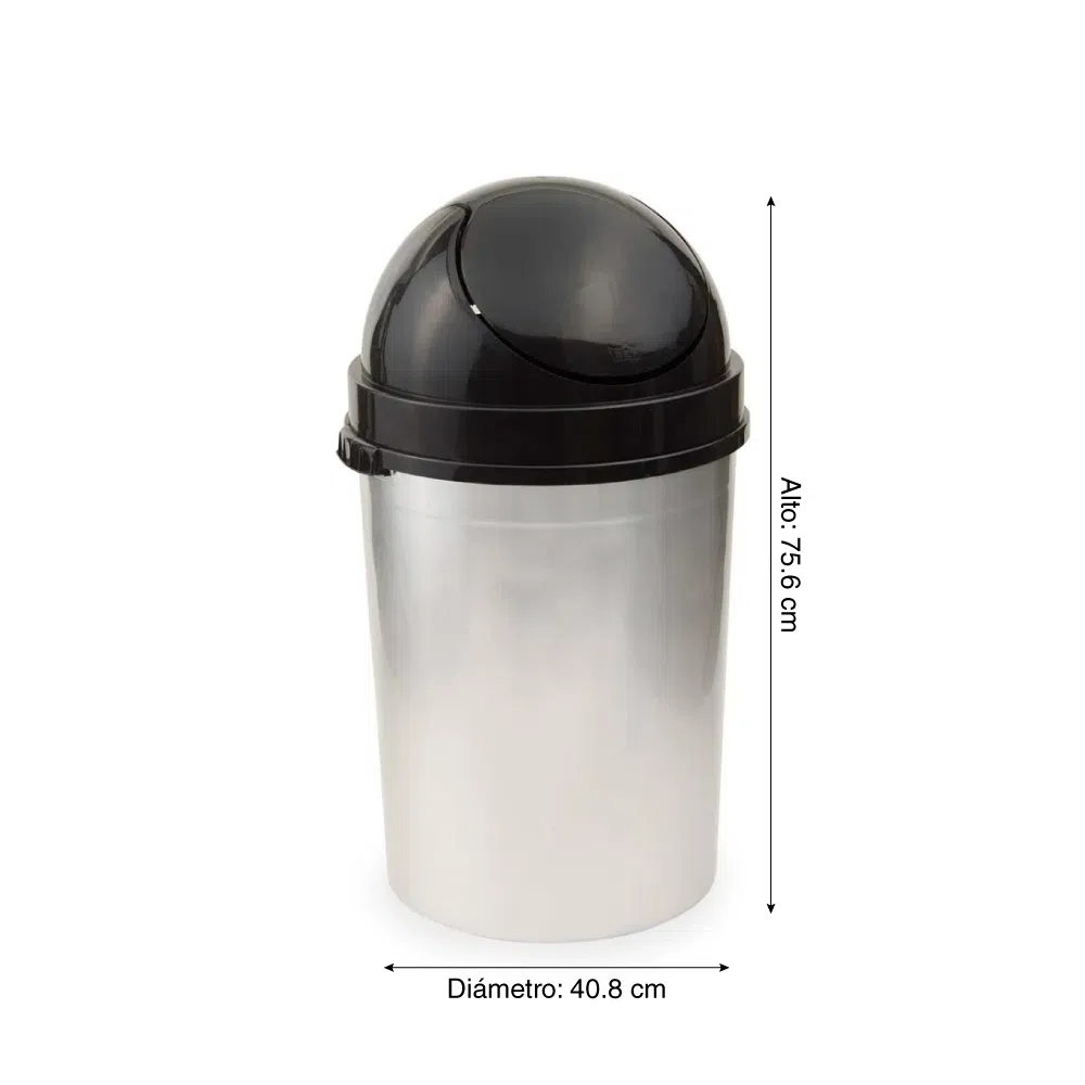 Basurero Cosmos Metalizado 60 lts.