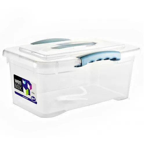 Caja Organizadora Transparente Wenbox 6 Lts / Pack 10 Un.