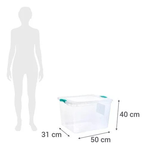 Caja Organizadora Wenbox 45 Litros Transparente