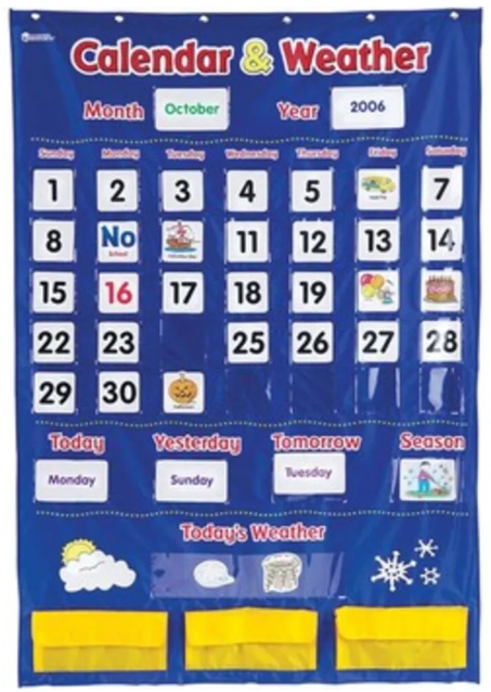 Calendario Mural En Ingles 76x110 Cms.