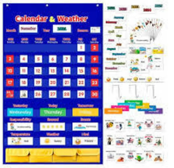 Calendario Mural En Ingles 76x110 Cms.