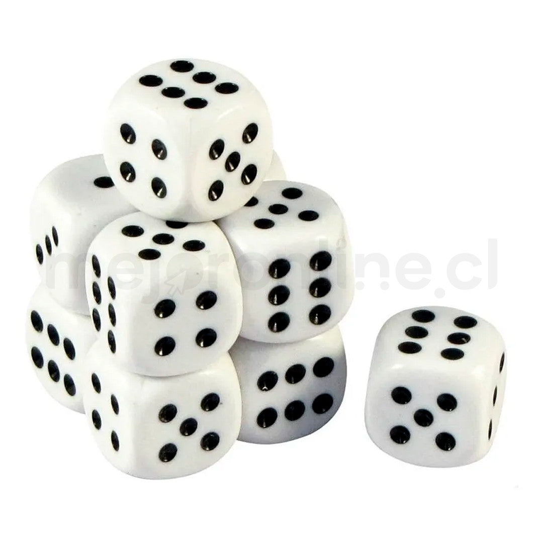 Dados Blancos Punta Redondo / 100 Un.