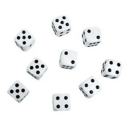 Dados Blancos Punta Redondo / 100 Un.