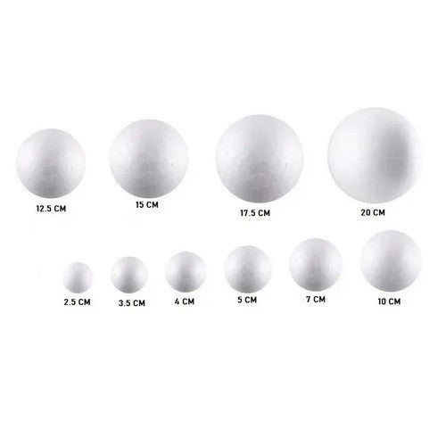 Esfera De Plumavit 10 Cm. / Pack 5 Un.