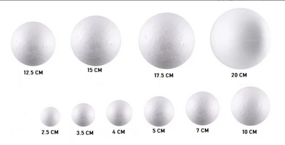 Esfera De Plumavit 3,5 Cm. / Pack 20 Un.