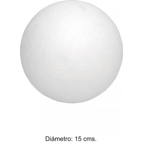 Esfera De Plumavit Alta Densidad 15 Cm. X 10 Un.