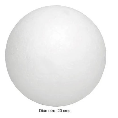 Esfera De Plumavit Alta Densidad 20 Cm. X 5 Un.
