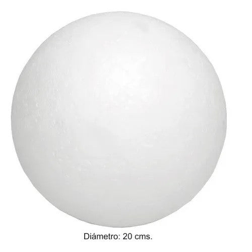 Esfera De Plumavit Alta Densidad 20 Cm. X 5 Un.
