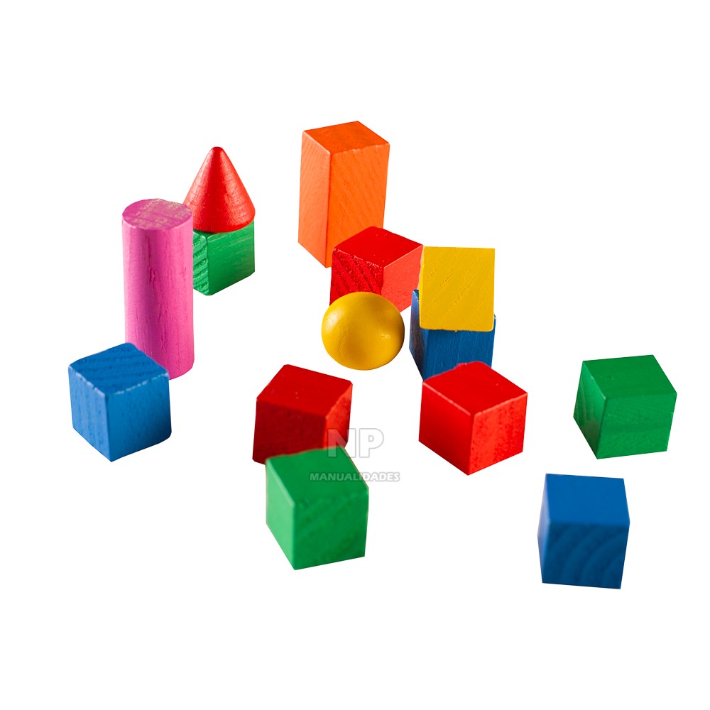 Figuras Mini Cuerpos Geométricos De Colores Set 14 Piezas