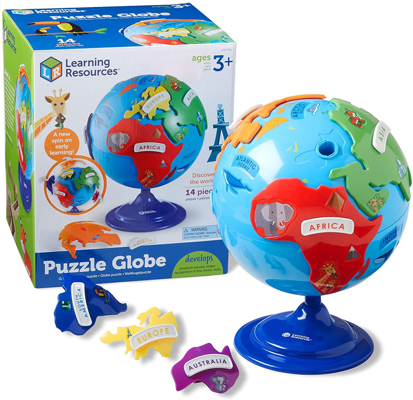 Globo Terráqueo Puzzle 3D 14 piezas