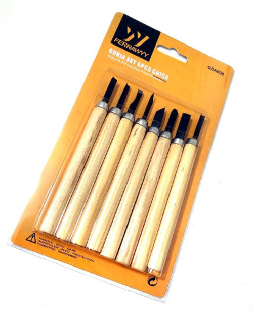 Gubias Set 8 Un. Para Tallado Y Artesanía