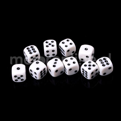 Dados blancos punta redonda 50 un.
