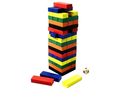 Juego Jenga De Colores 54 Piezas