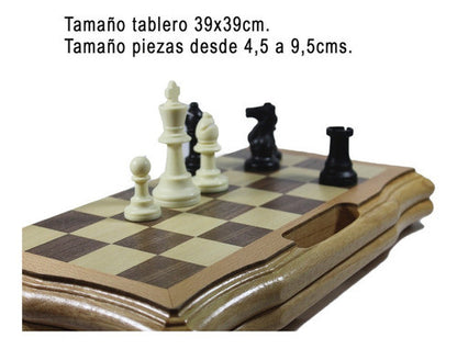 Tablero Ajedrez de lujo Piezas Extras Grandes