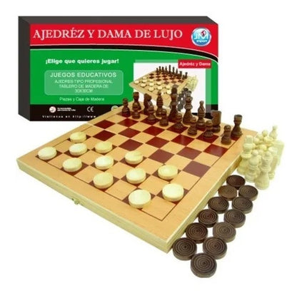 Tablero Ajedrez de Lujo 2 en 1