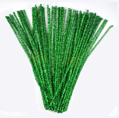 Limpia Pipas Glitter 30 Cm - 100 Unidades