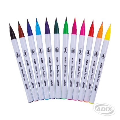 Marcadores De Lettering Brush Pen Adix 12 Un.