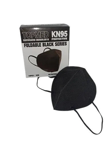 Mascarilla KN95 negra certificada 10 un.