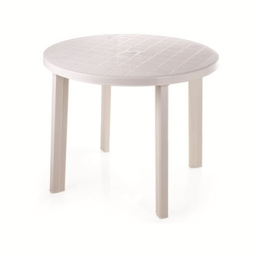 Mesa Plástica Redonda De Terraza