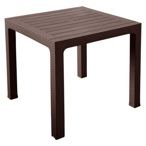 Mesa Resina Tipo Madera 80x80 Cm.