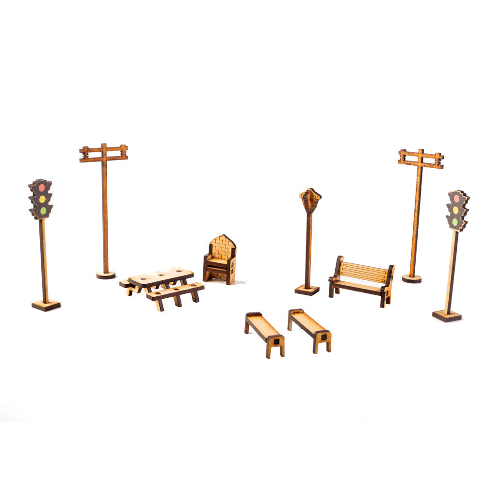 Muebles Exteriores Para Maqueta O Casa De Muñeca