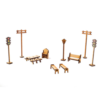 Muebles Exteriores Para Maqueta O Casa De Muñeca