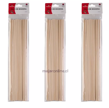 Palitos de maqueta redondo 30 cms.