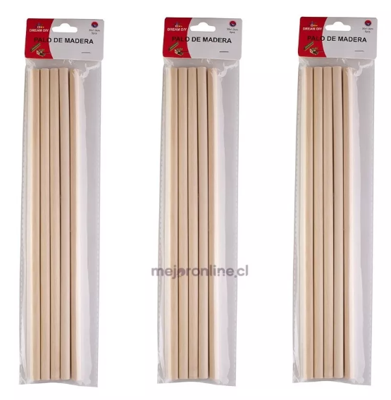 Palitos de maqueta redondo 30 cms.