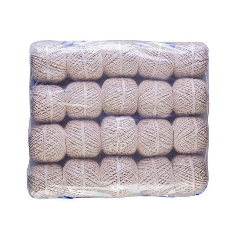 Pitilla Algodón 40 Grs Color Natural Set 20 Unidades