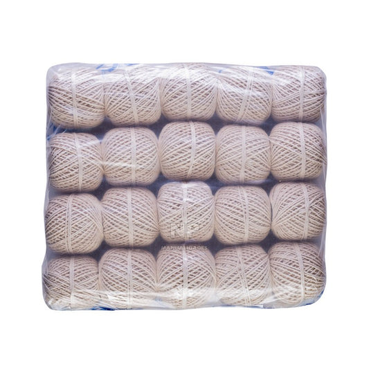 Pitilla Algodón 40 Grs Color Natural Set 20 Unidades