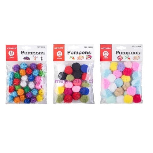 Pompones Sintéticos Surtidos