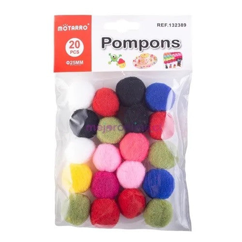 Pompones Sintéticos Surtidos